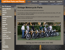 Tablet Screenshot of leftoverpartsandpieces.com